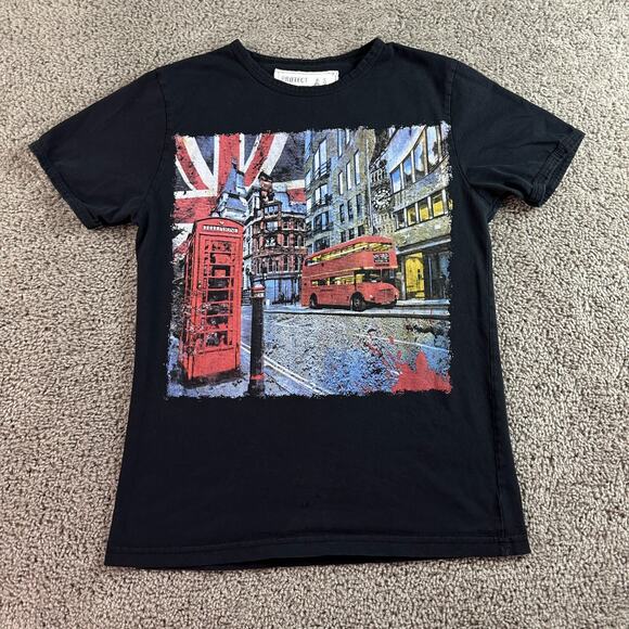 Protect Your London Shirt Womens Small Black Trolley Telephone Box Ladies - Picture 2 of 9